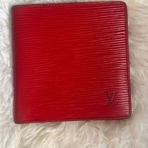 Louis Vuitton Red Leather EPI Wallet